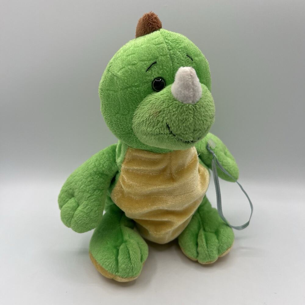 Ganz Webkinz Key Lime Dino Plush HM185 Green Dinosaur Stuffed Animal No Code EUC